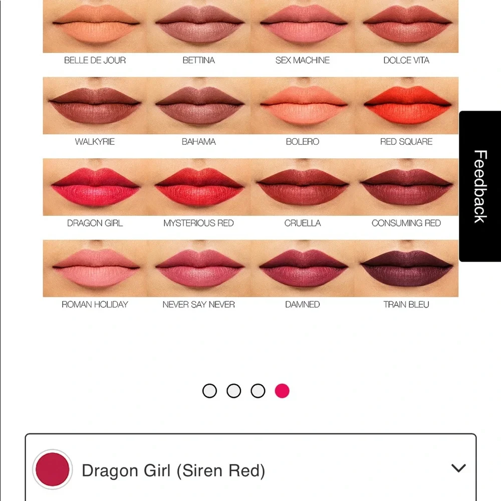 NARS Velvet Matte Lip Pencil in Dragon Girl (Siren Red) 9260 0.06oz $25 NIB
